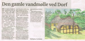 Dorf vandmølle artikel